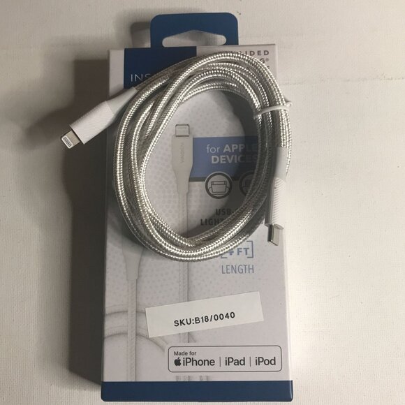 Insignia- 4Lightning to USB-C Charge-and-Sync Cable - Moon Gray - Picture 1 of 4